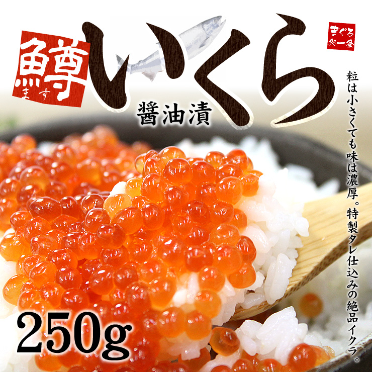 dショッピング |鱒いくら醤油漬け250g 送料無料[[鱒イクラ250g] | カテゴリ：魚介類 その他の販売できる商品 | まぐろ処一条  (10010002684)|ドコモの通販サイト